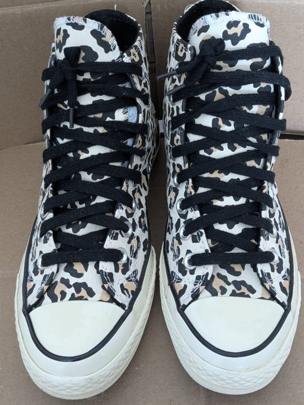 Jaguar Leopard Pattern Converse Chuck Taylor High Top Shoes Unisex Sz M9.5,W7.5 - Picture 4 of 15